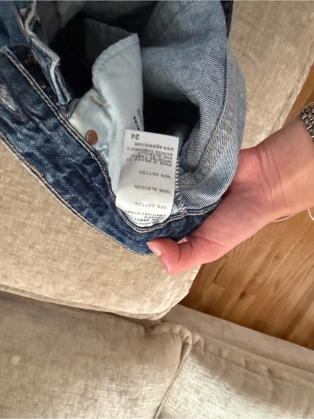 Ag Adriano Goldschmmied Blue High-Rise Jean Shorts